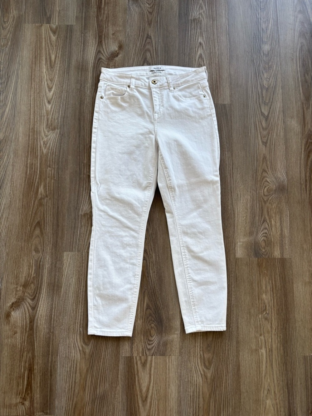 White High-Rise Women's Jeans - pistola size 27